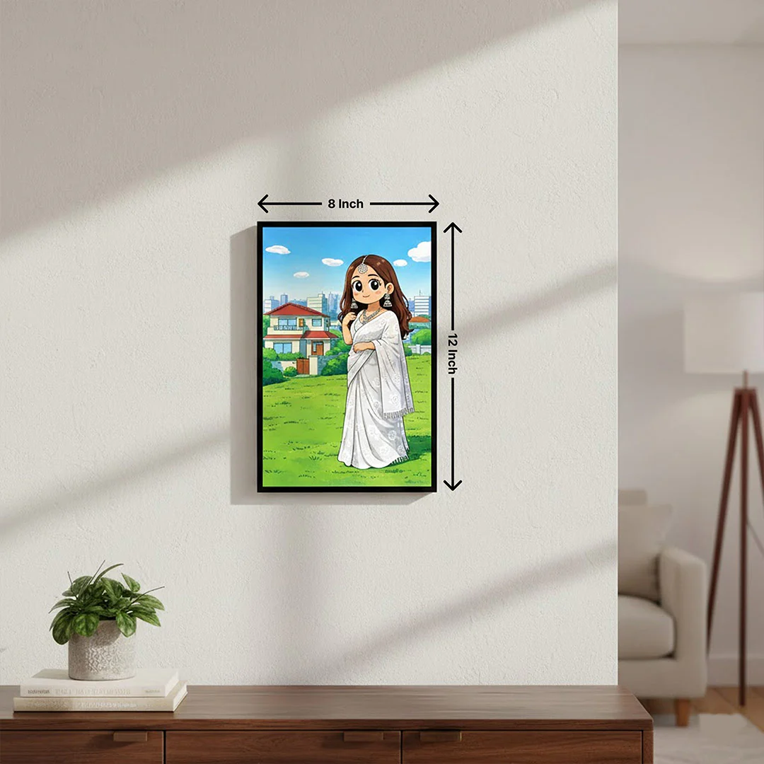 Shinchan-Style Cartoon Portrait Wall Photo Frame (8×12”) - Image 2