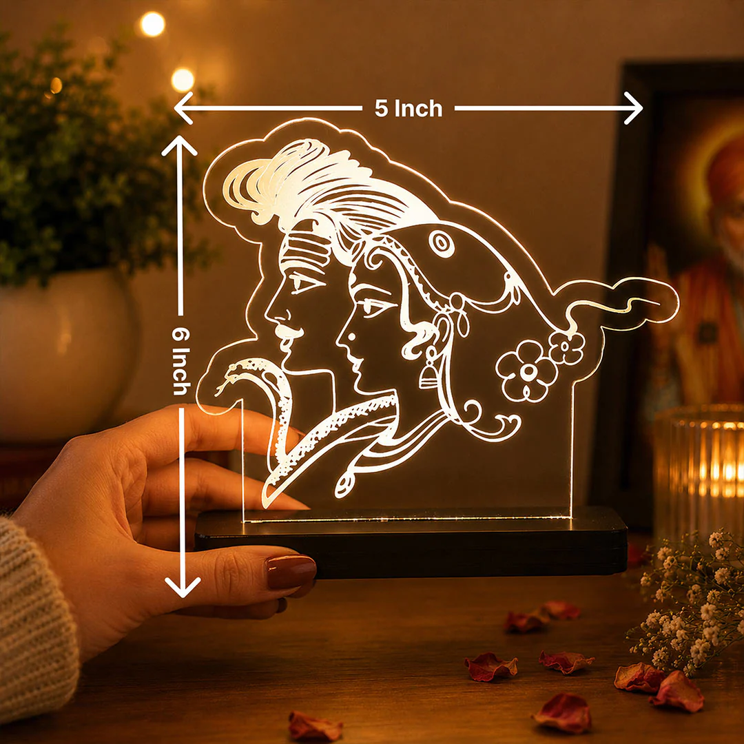 Shiv Ji Parvati Ji Car Dashboard Lamp - Image 2
