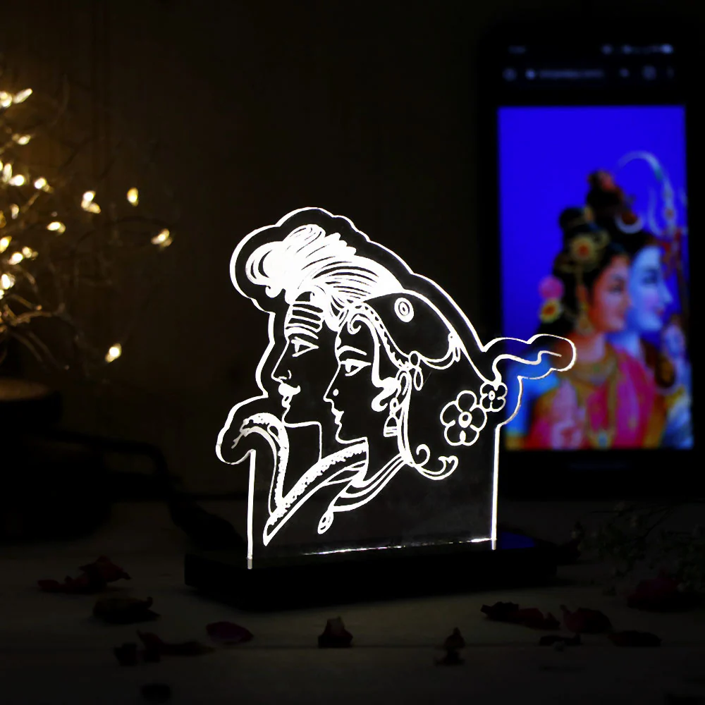 Shiv Ji Parvati Ji Car Dashboard Lamp - Image 3