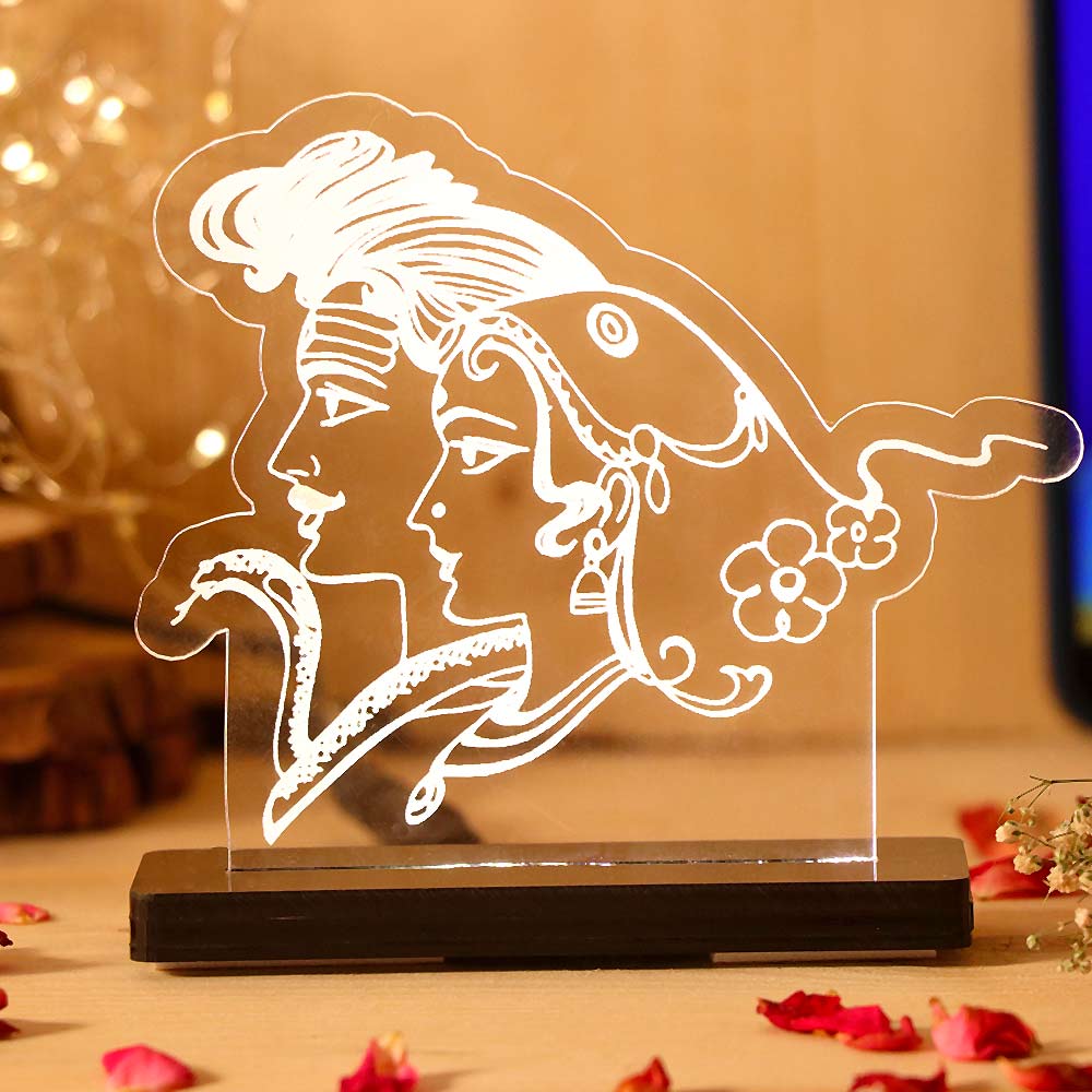 Shiv Ji Parvati Ji Car Dashboard Lamp - Image 5