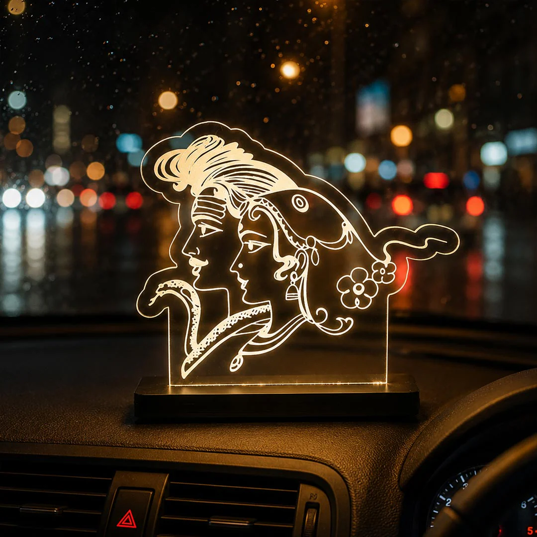 Shiv Ji Parvati Ji Car Dashboard Lamp - Image 6