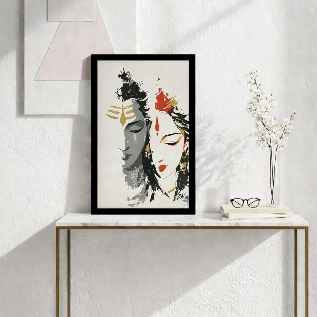Shiv Parvati Wall Frame