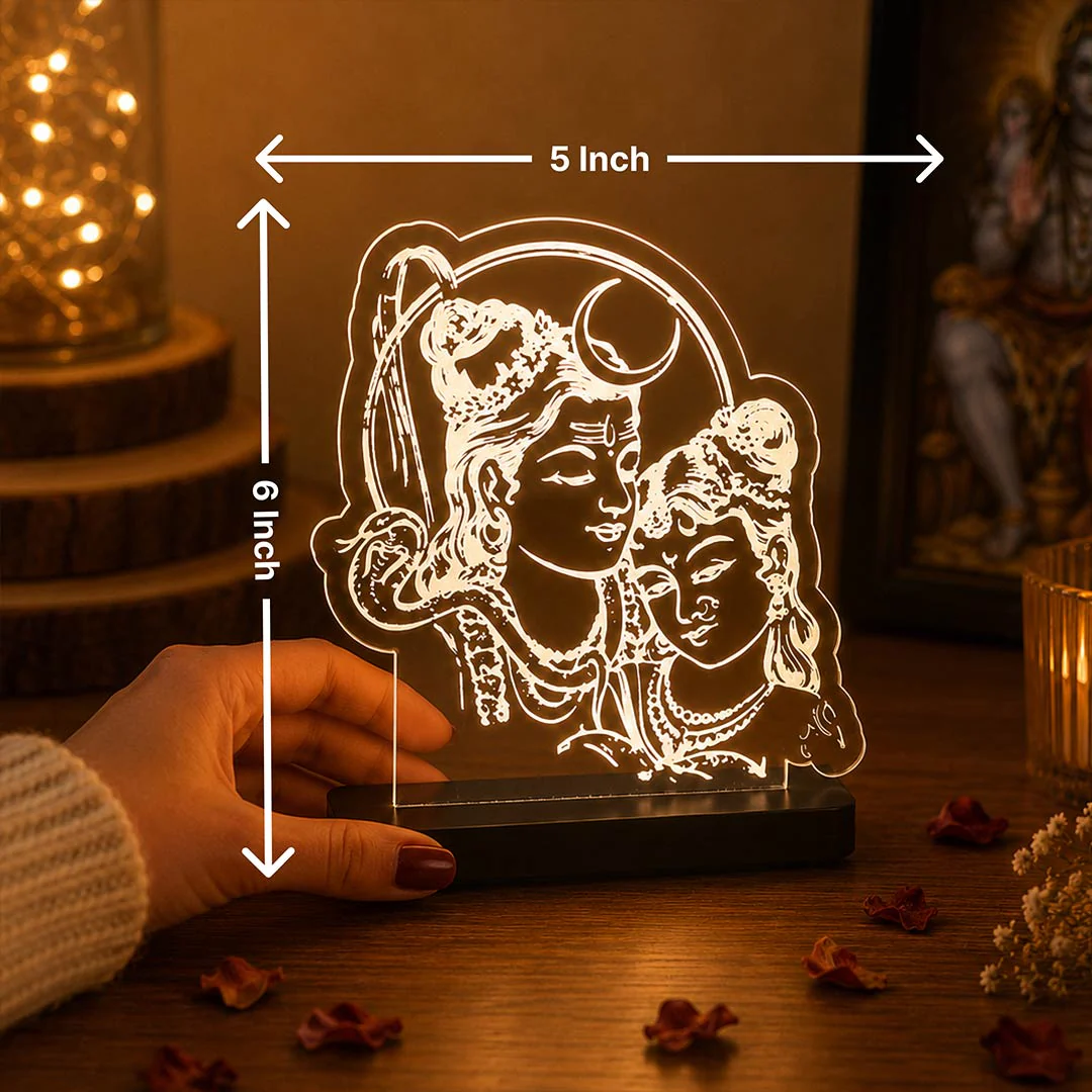 Shiva Parvati Car Dashboard Lamp - Image 2