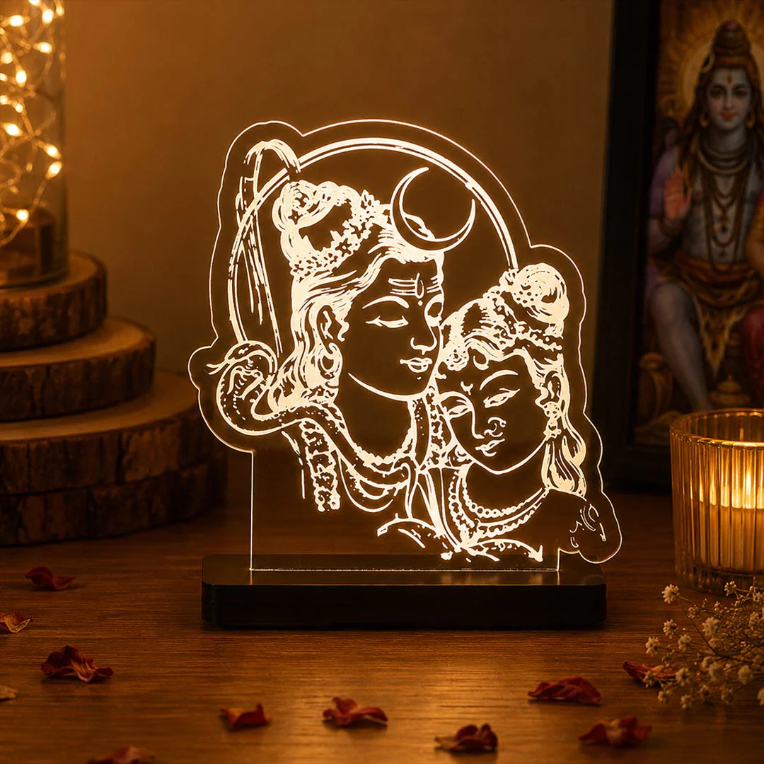 Shiva Parvati Car Dashboard Lamp - Image 3