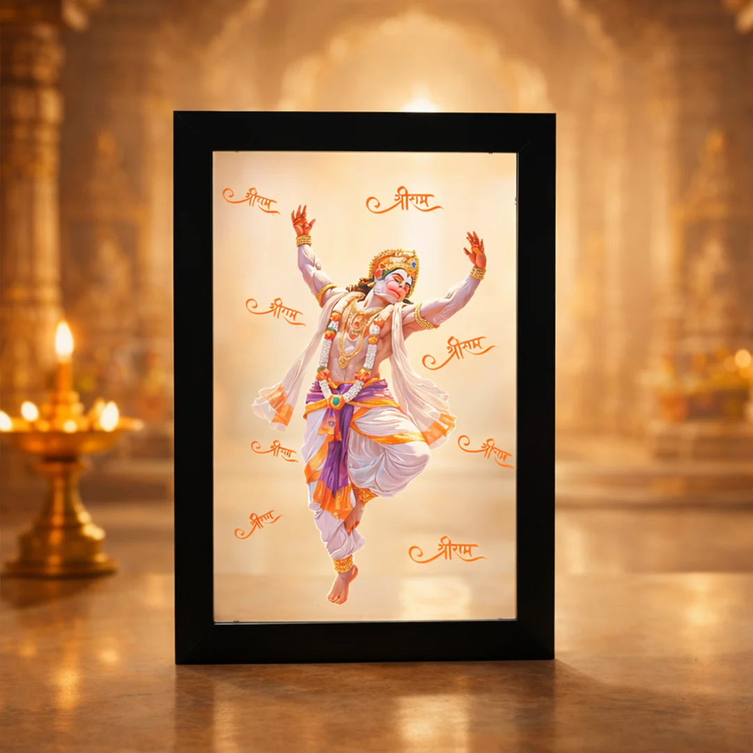 Shri Ram Bhakt Hanuman Ji Dancing Wall Frame (8×12") - Image 4