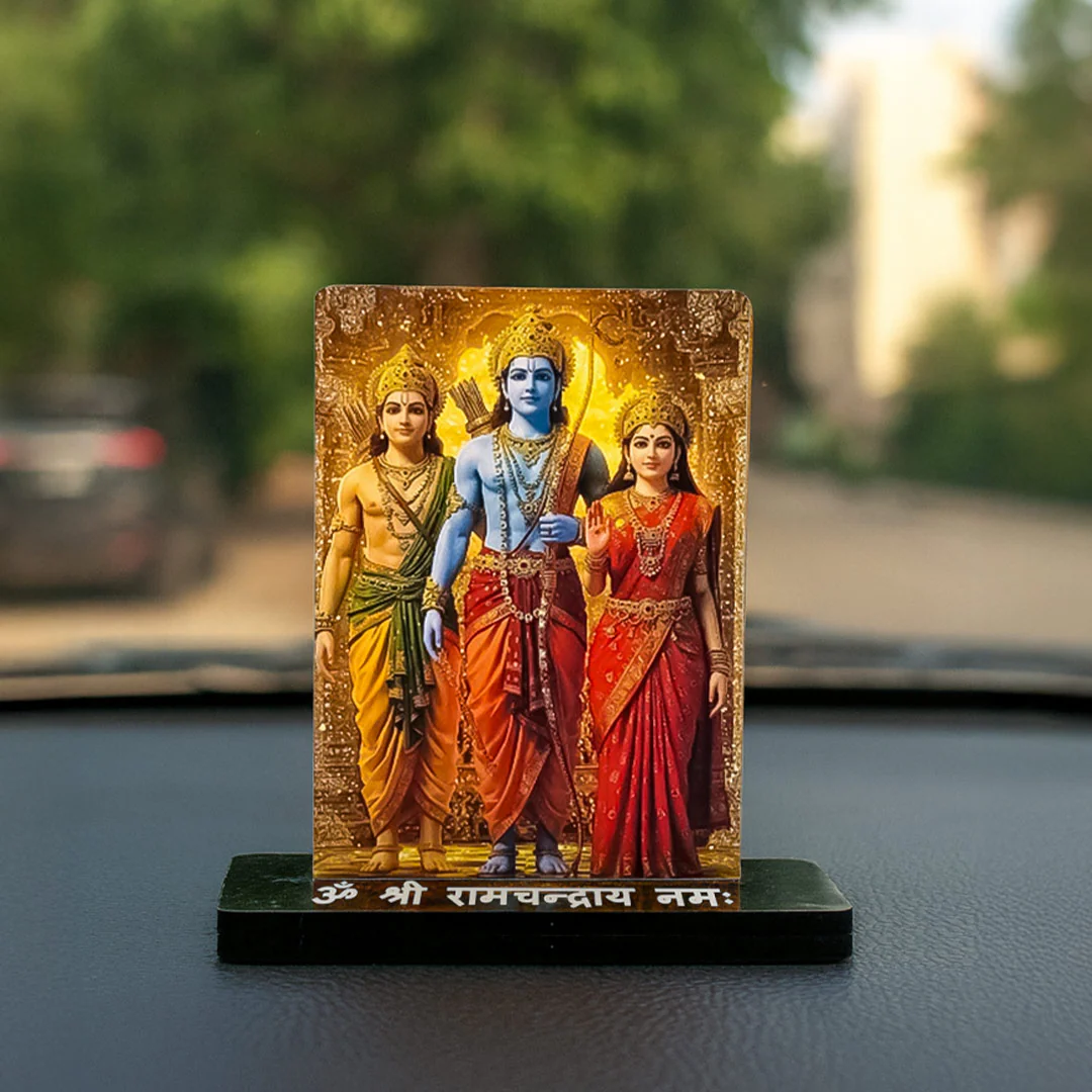Shri Ram Darbar Acrylic Car Dashboard- 2.5×3.5" - Image 4