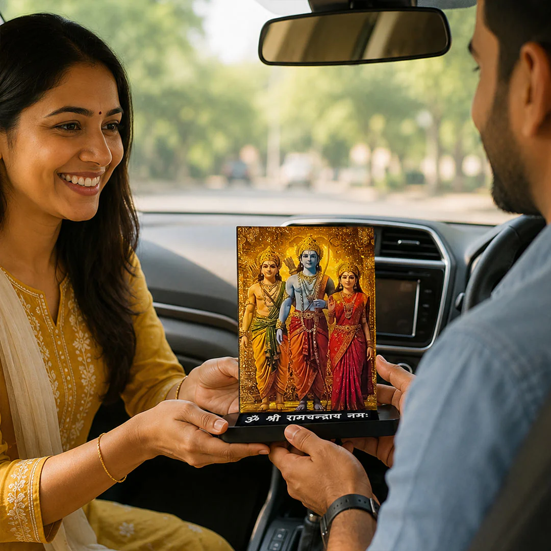Shri Ram Darbar Acrylic Car Dashboard- 2.5×3.5" - Image 6