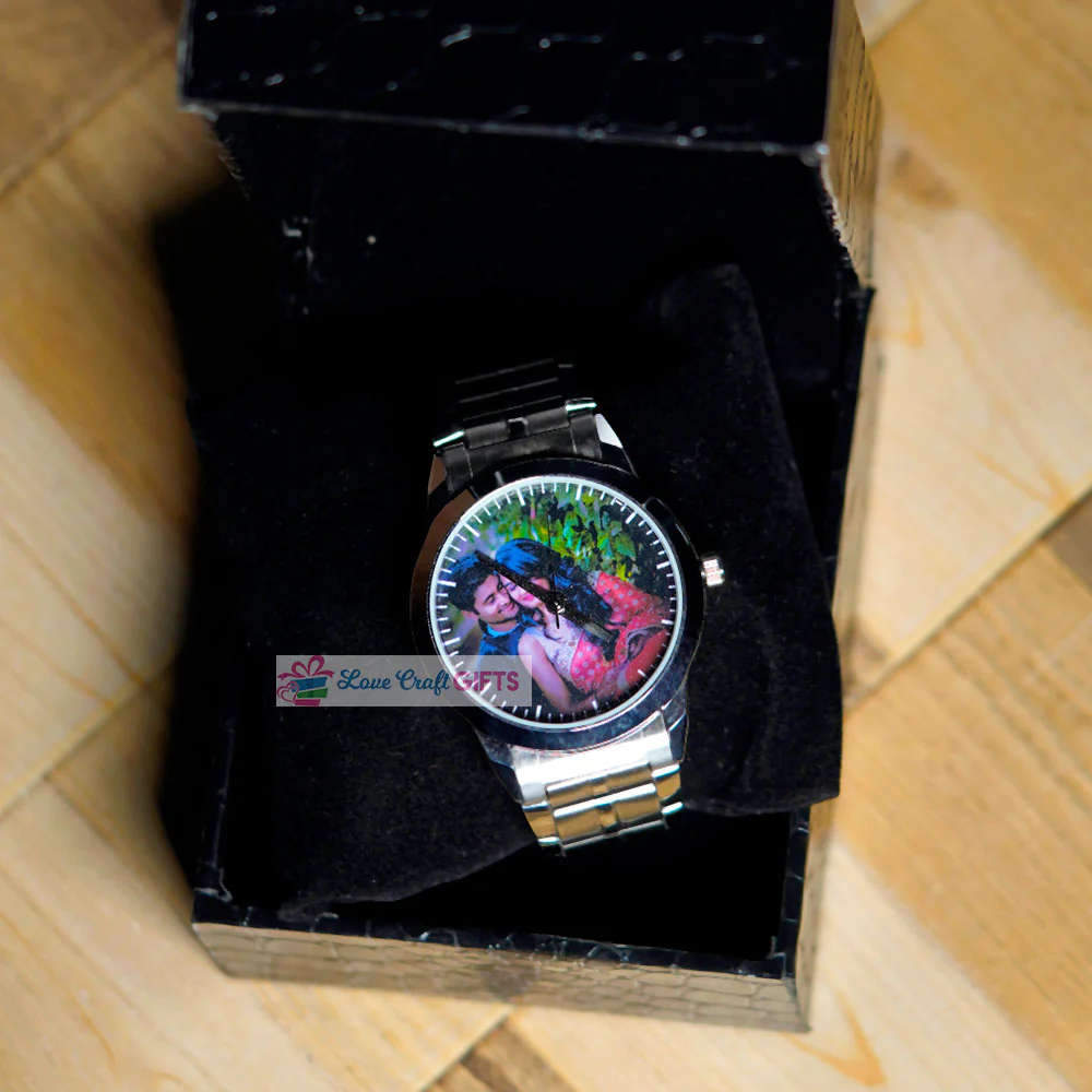 Silver Customized Wrist Watch For Him - Image 6