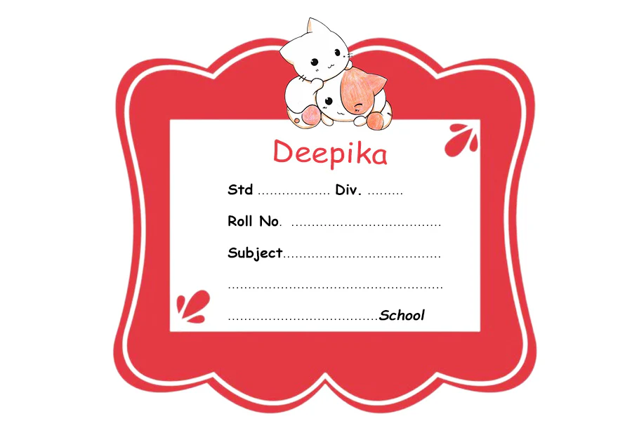 Simple Red Name Slips | 12x18" Sheet with 36 Labels
