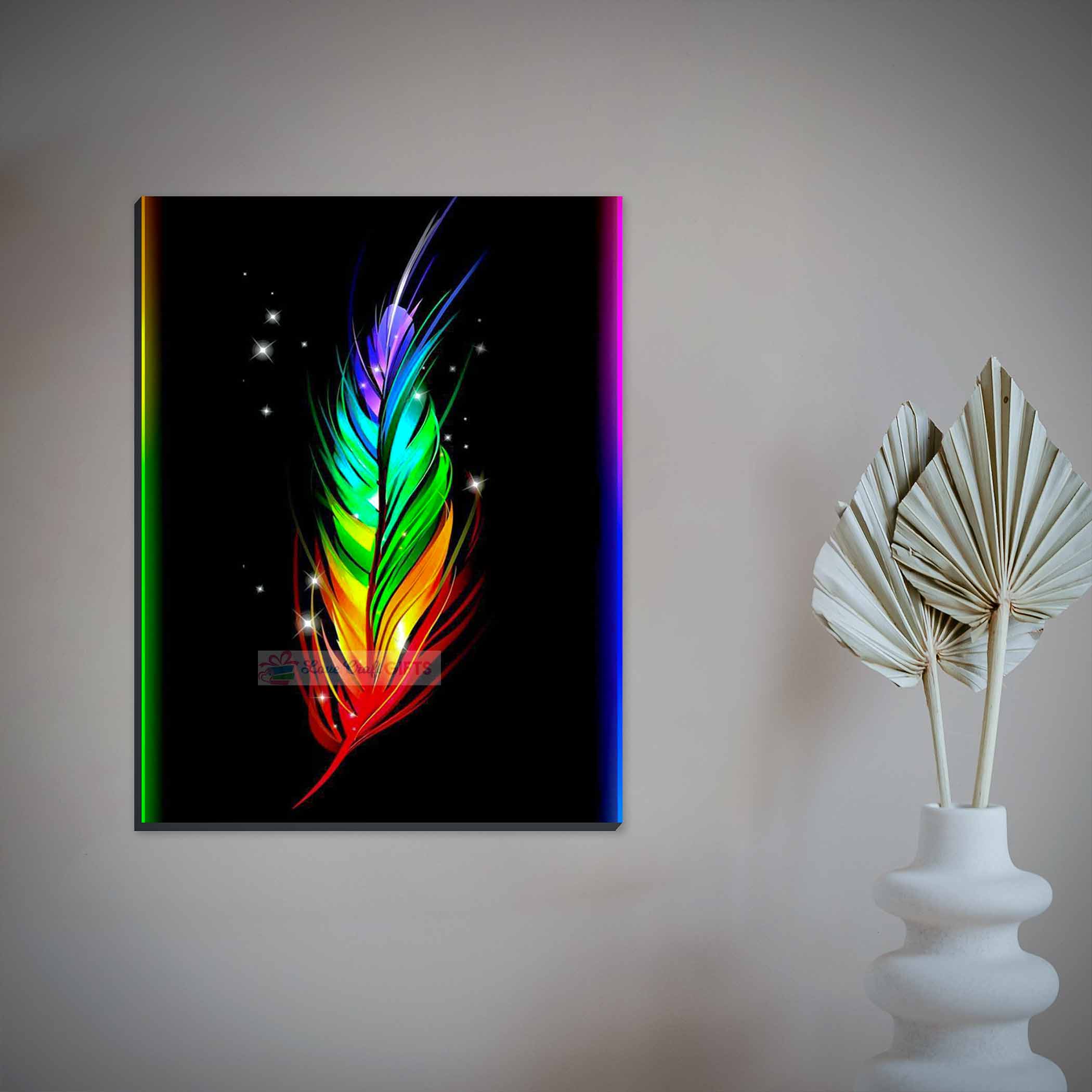 Special Colourful Leaf Canvas Frame