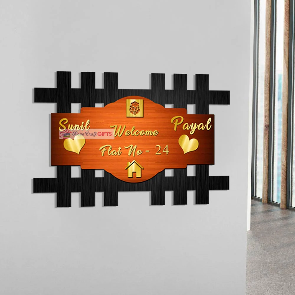 Heart Wooden Home Name Plates-12x15" - Image 3