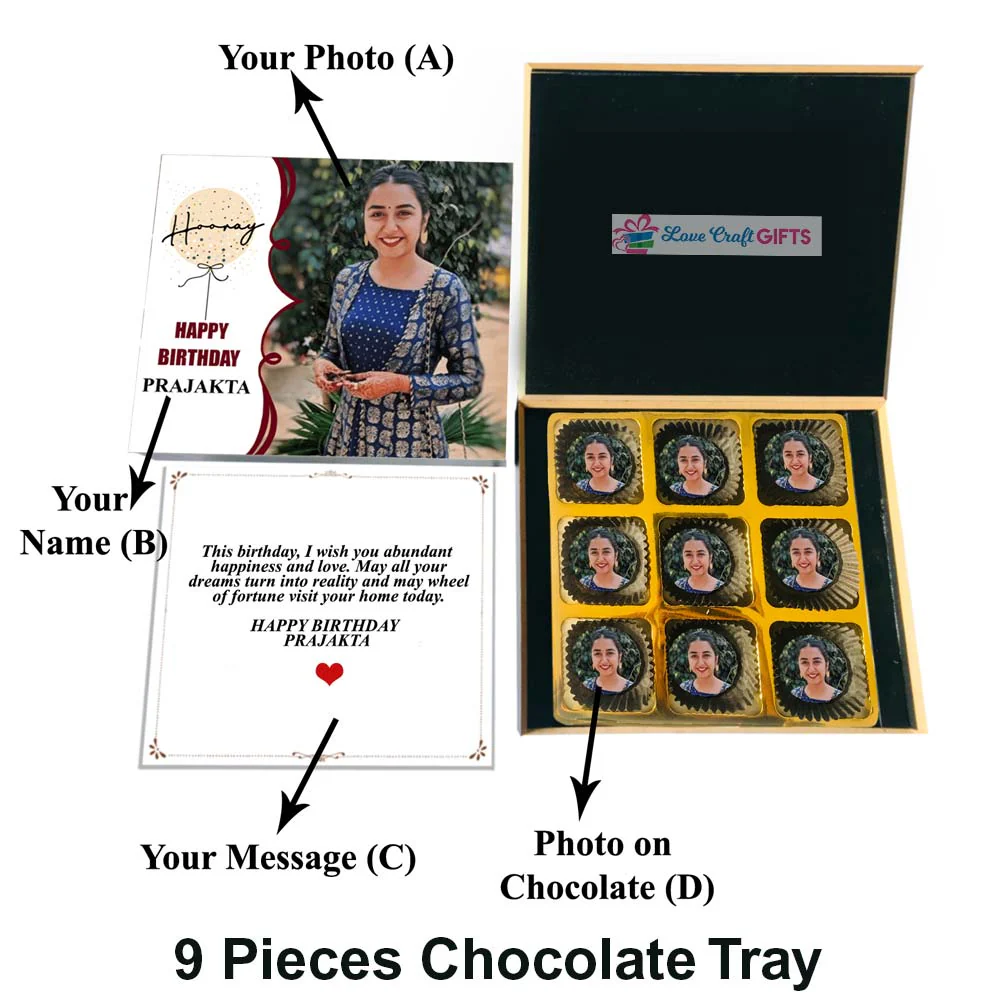 Birthday Special Hooray Design Chocolate Wooden Gift Box - Image 3