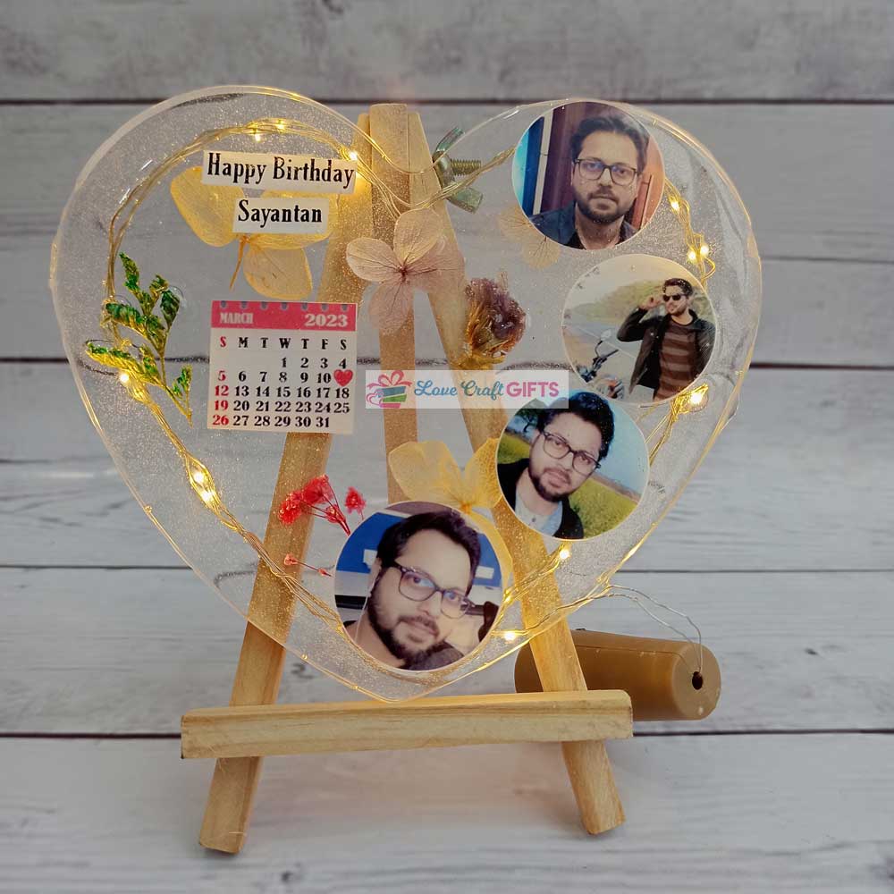 Special Resin Heart Shape Calendar Frame - Image 2