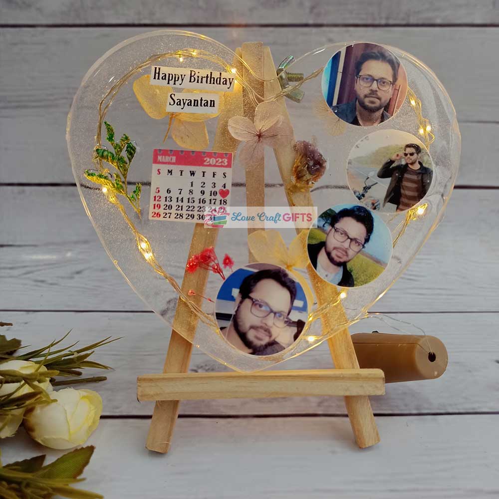 Special Resin Heart Shape Calendar Frame - Image 3