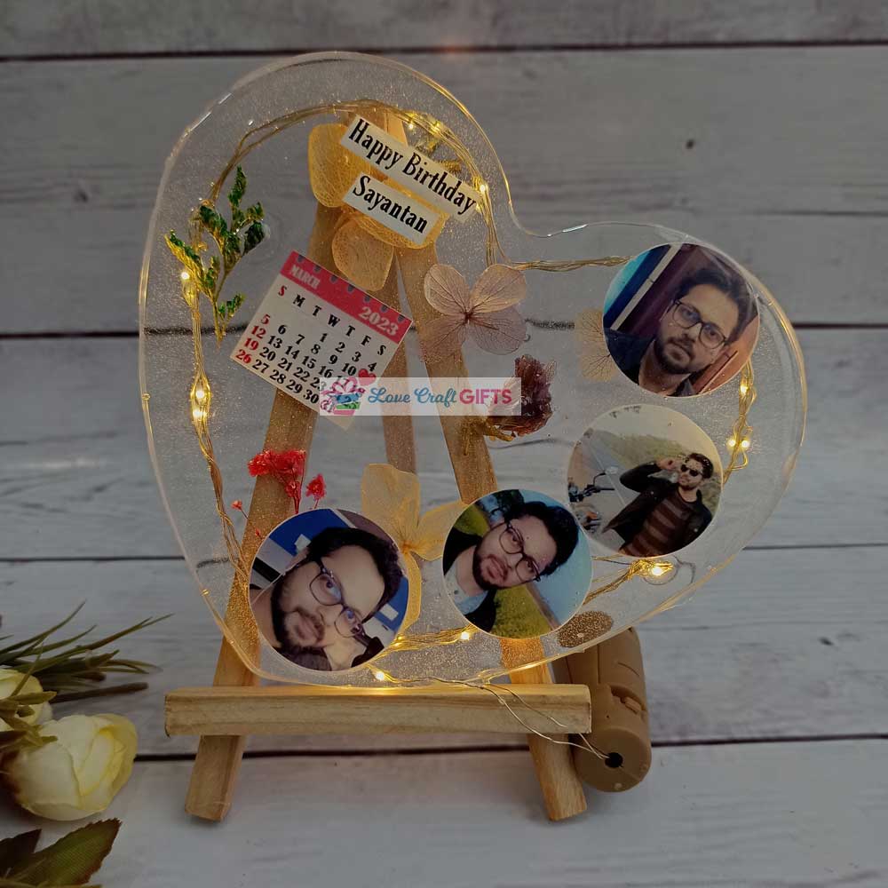 Special Resin Heart Shape Calendar Frame - Image 4