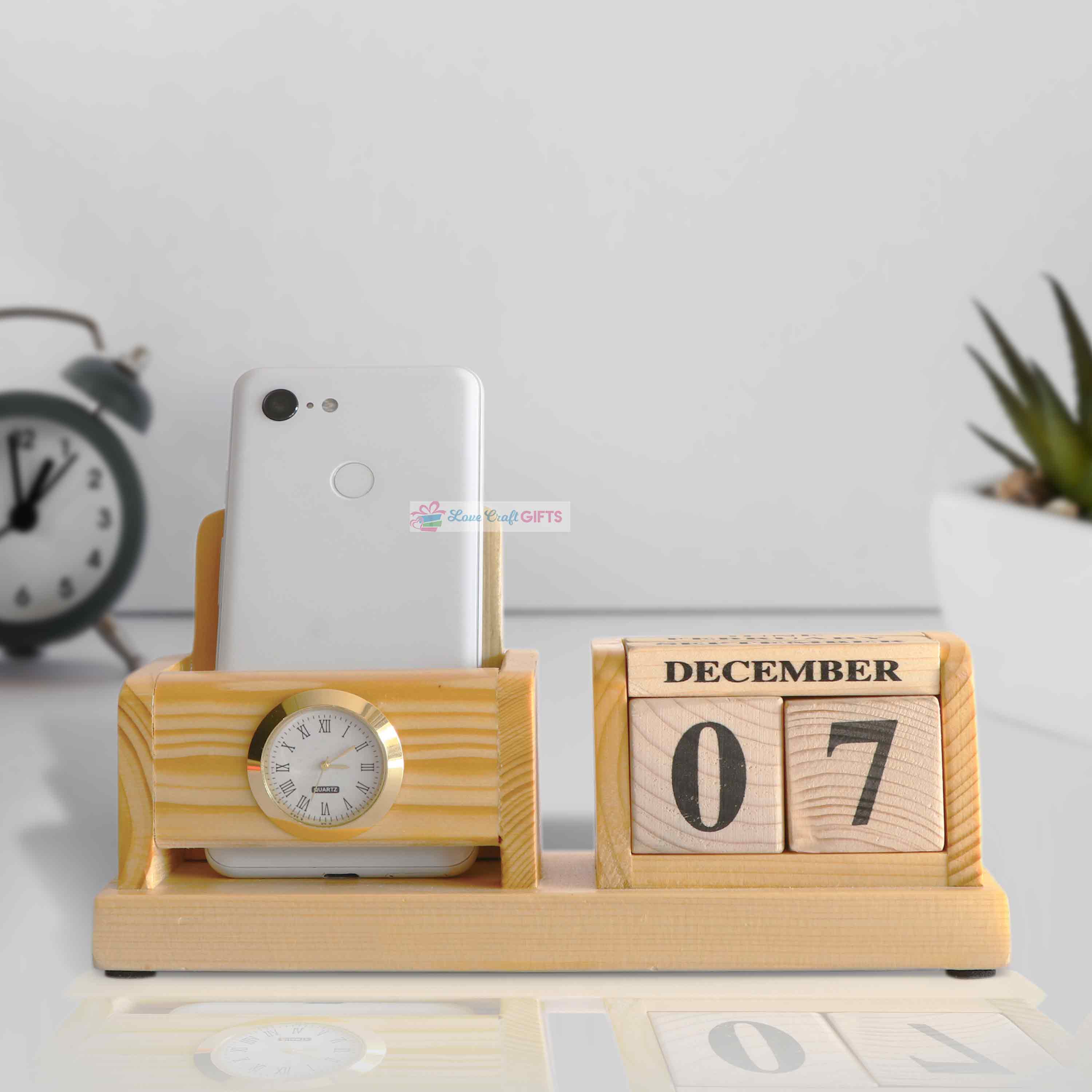 Special Wooden Mobile Stand With Calender - Image 4
