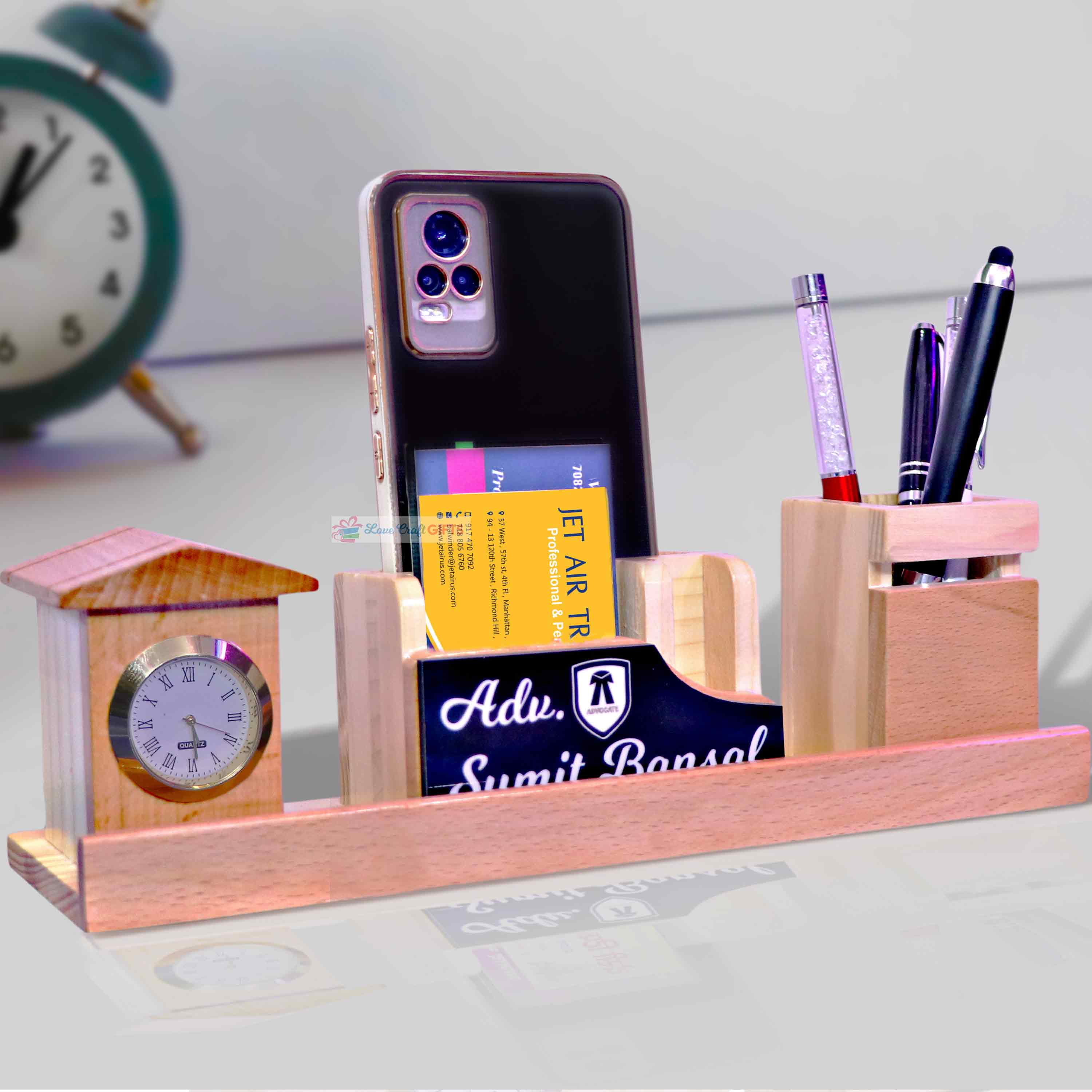 Special Wooden Pen Stand With Name - Image 3