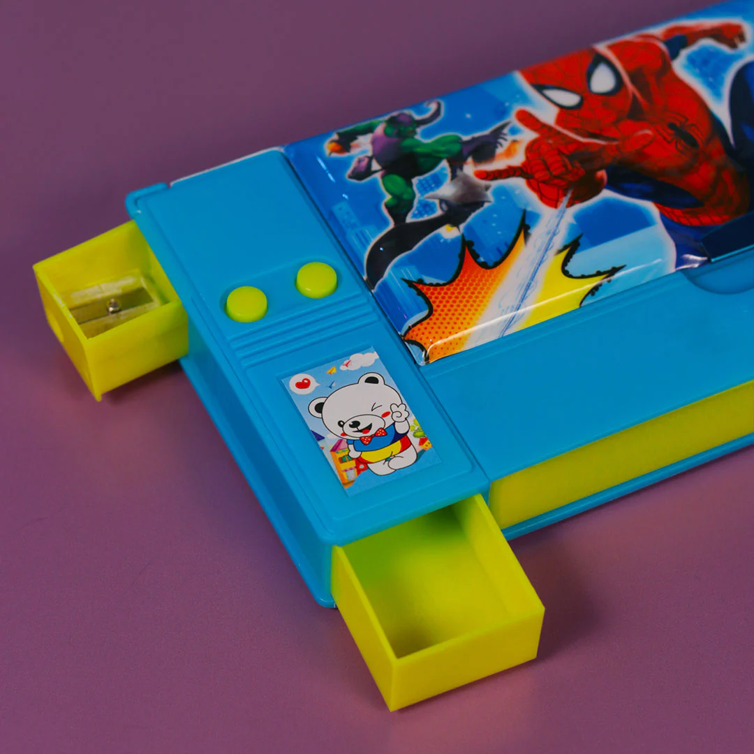 Personalized Spiderman Jumbo Pencil Box (Set of 1, Blue) - Image 8