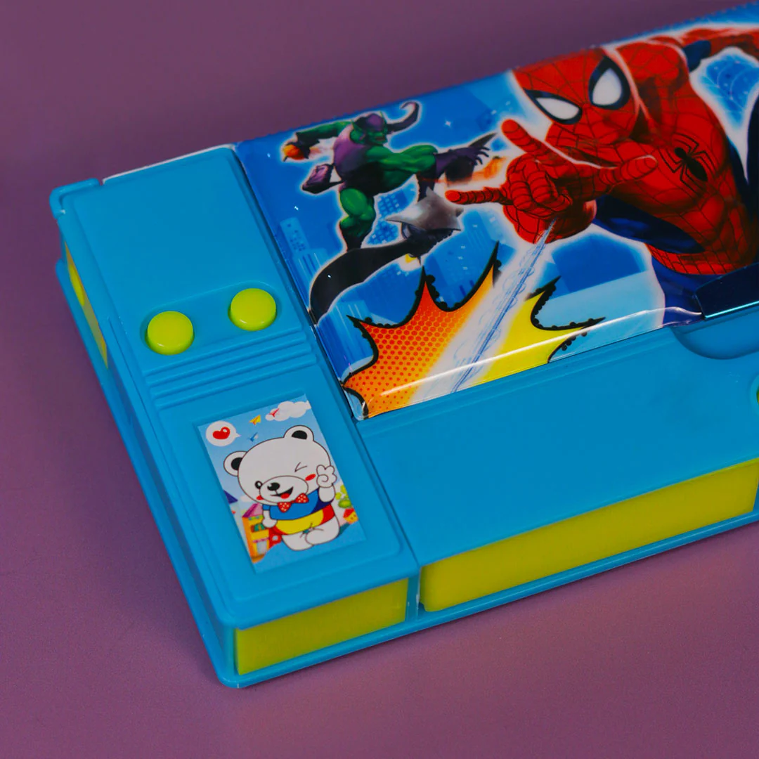Personalized Spiderman Jumbo Pencil Box (Set of 1, Blue) - Image 9