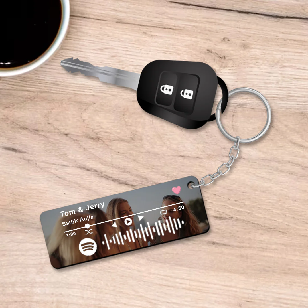 Party Gift  Customizable Scannable Spotify Keychain - Image 2