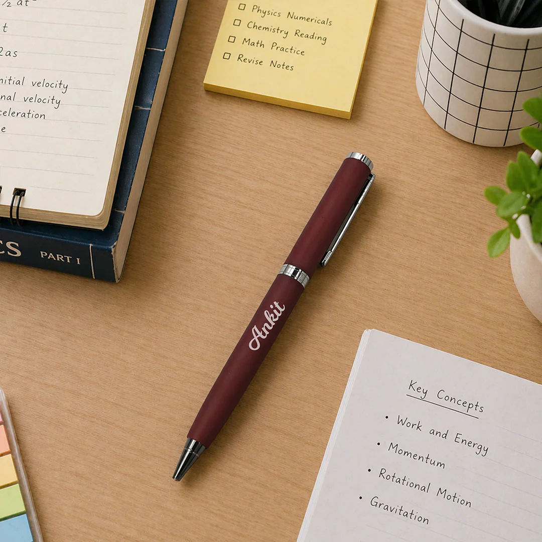 Stylish Personalized Maroon Pen Gift for Professionals - Image 2