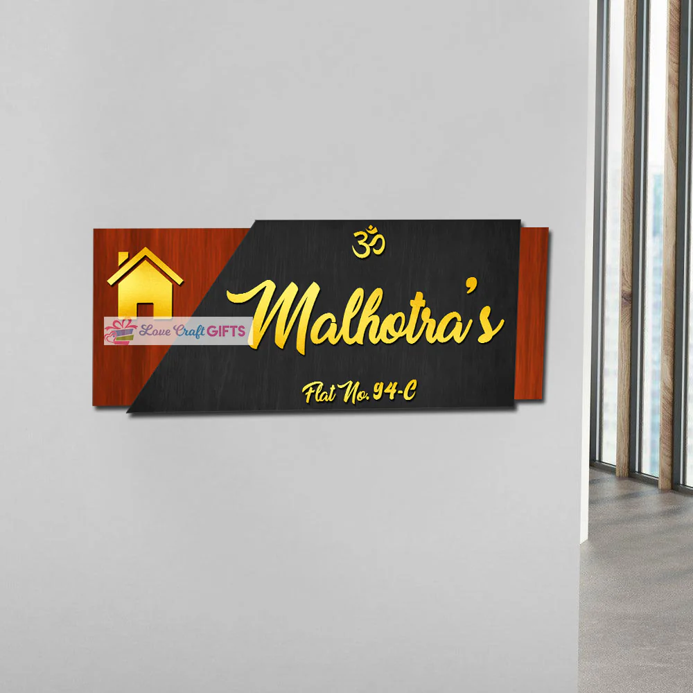Stylish Wooden Home Name Plates-10x18" - Image 3