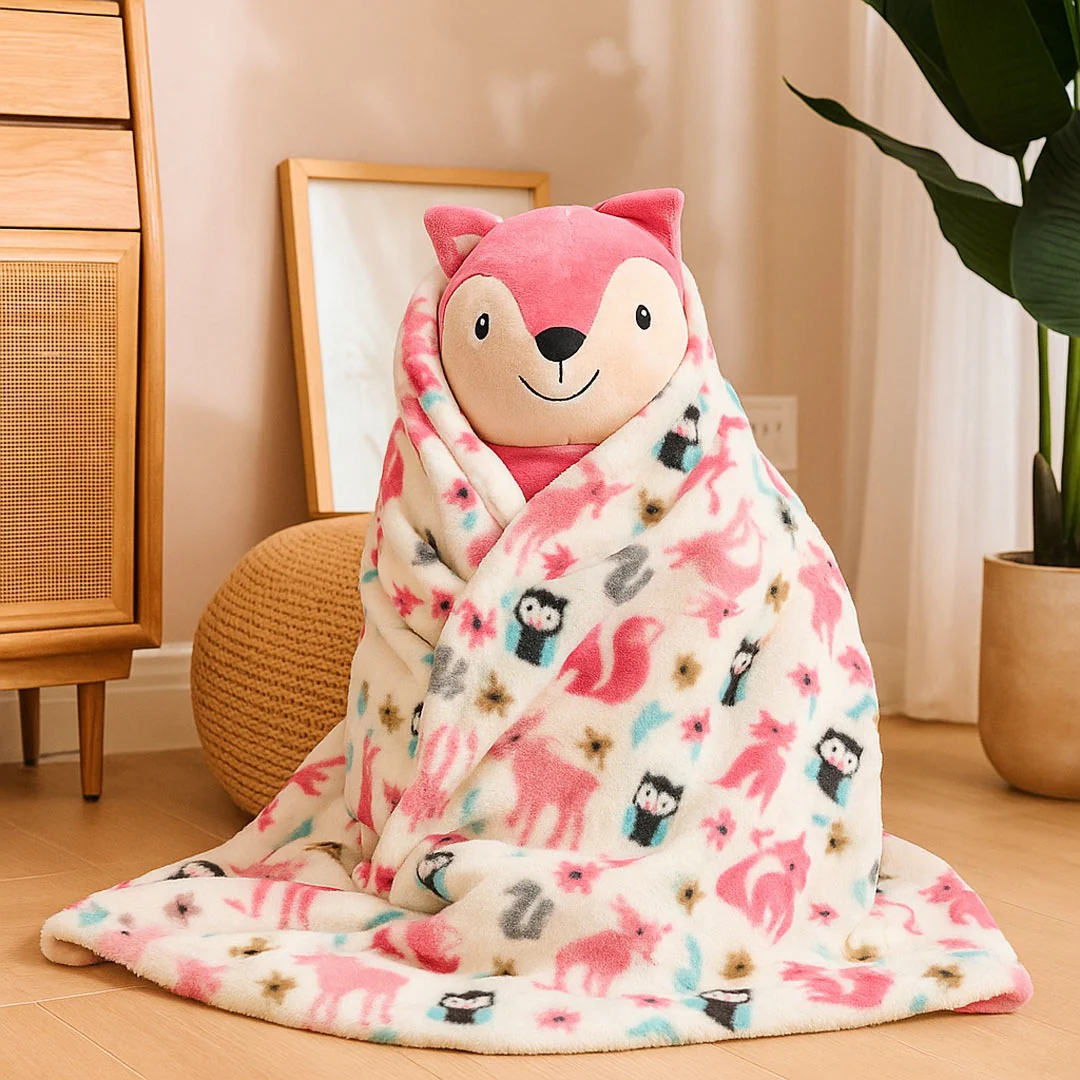 Teddy-Hug Baby Blanket Set | Super Soft Fleece Comforter with Plush Toy - Image 3