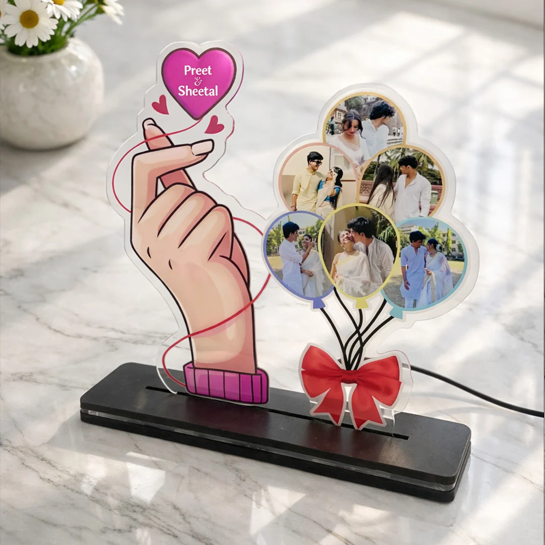 Together Forever Glow – Personalized Couple Acrylic Lamp - Image 3