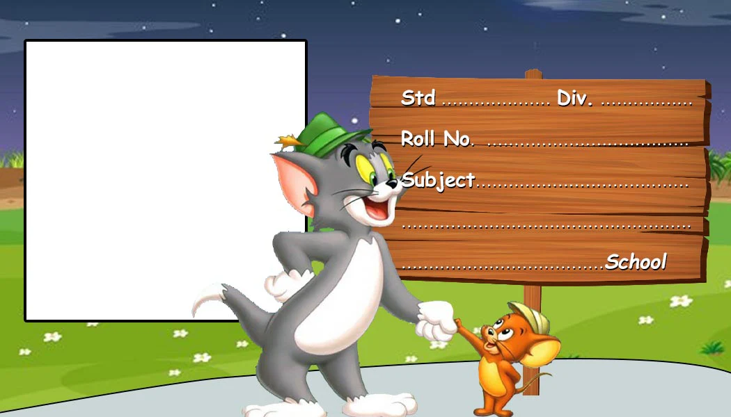 Personalized Tom & Jerry Name Slips | 12x18" Sheet with 36 Labels - Image 2