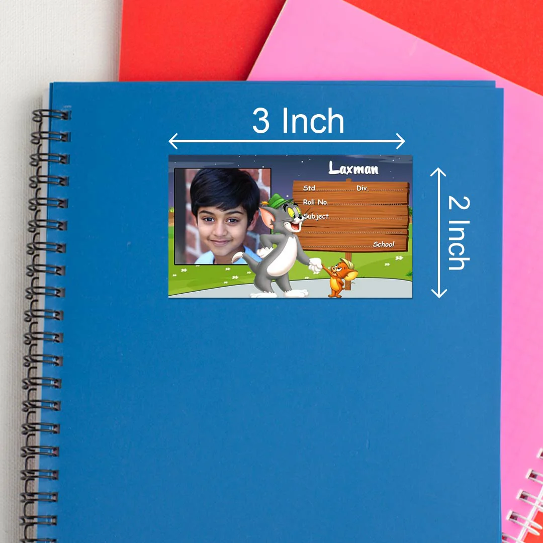 Personalized Tom & Jerry Name Slips | 12x18" Sheet with 36 Labels - Image 3