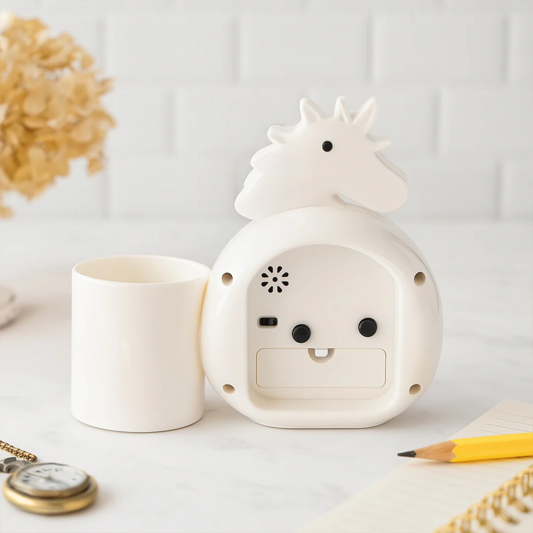Unicorn Alarm Clock with Pen Holder - Image 2