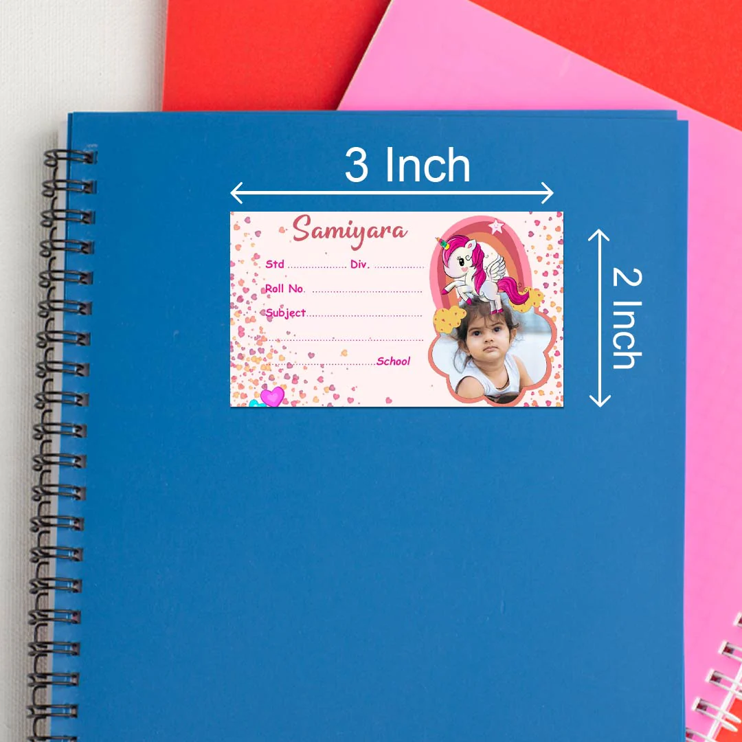 Personalized Unicorn Pink Name Slips | 12x18" Sheet with 36 Labels - Image 3