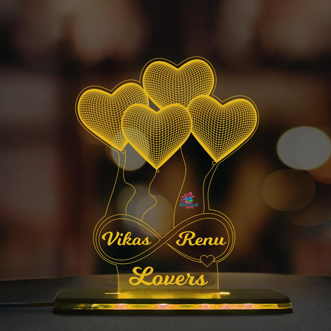 VALENTINE SPECIAL ACRYLIC LAMP AND ROSE COMBO - Image 2