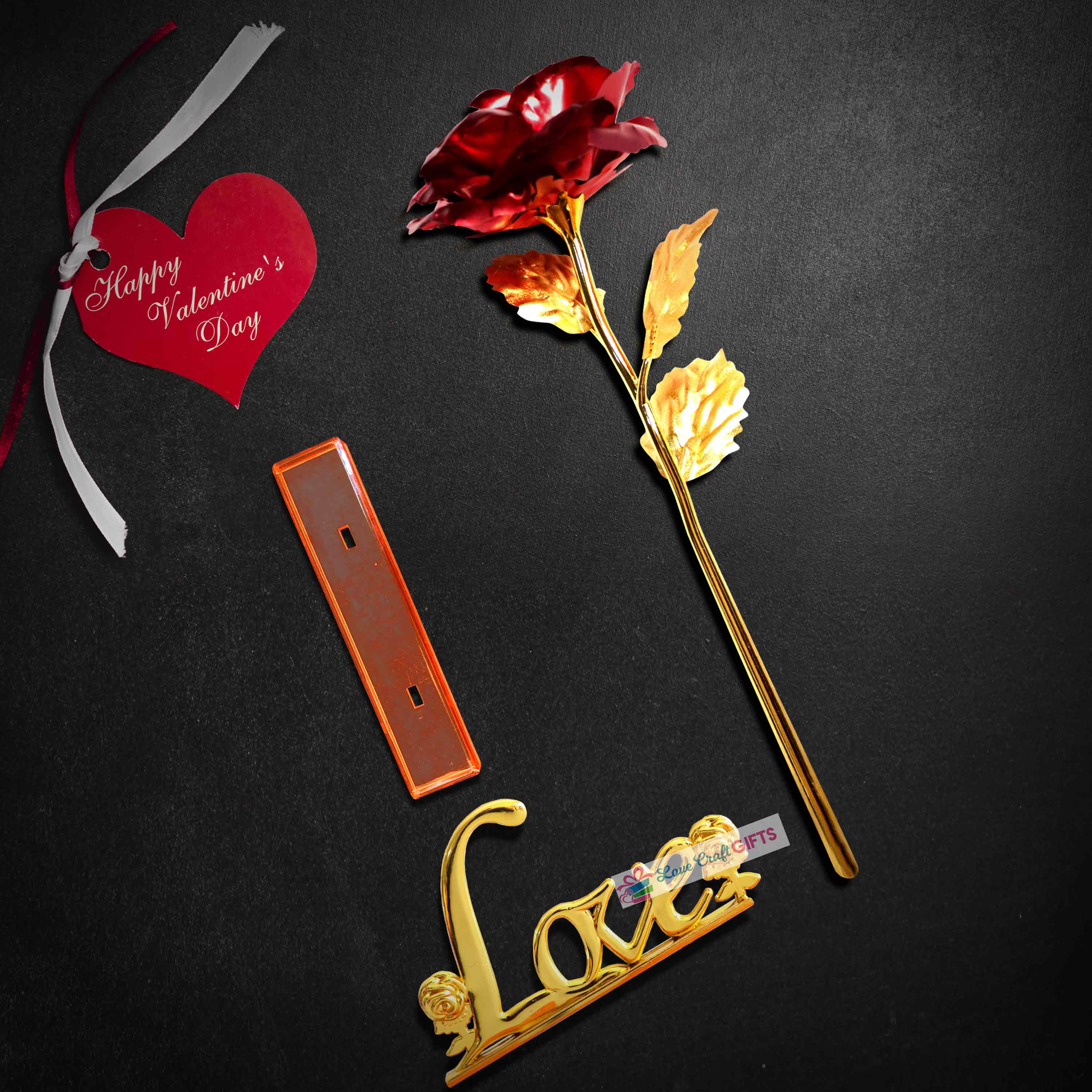 VALENTINE SPECIAL ACRYLIC LAMP AND ROSE COMBO - Image 3