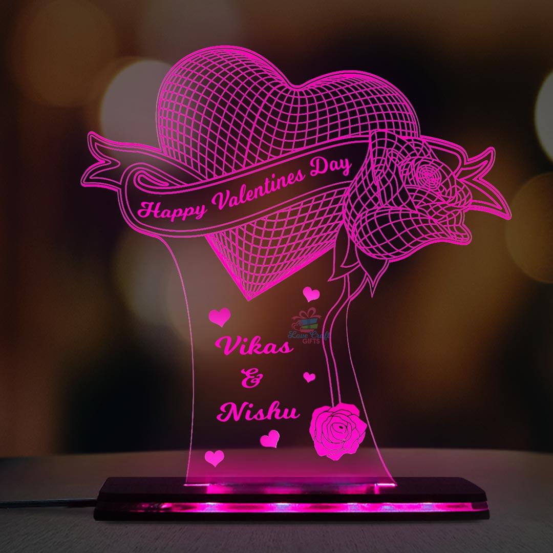 VALENTINE SPECIAL ACRYLIC LAMP AND TEDDY BOX COMBO - Image 2