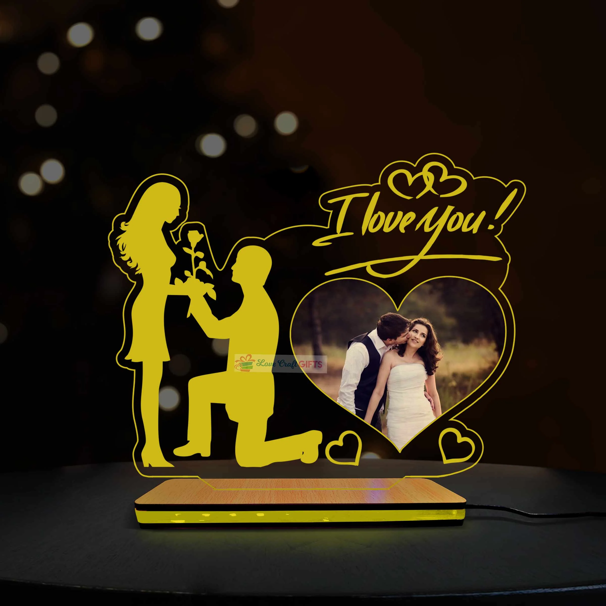 3D Acrylic Multi-Led Table Lamp For Valentine Day - Image 3