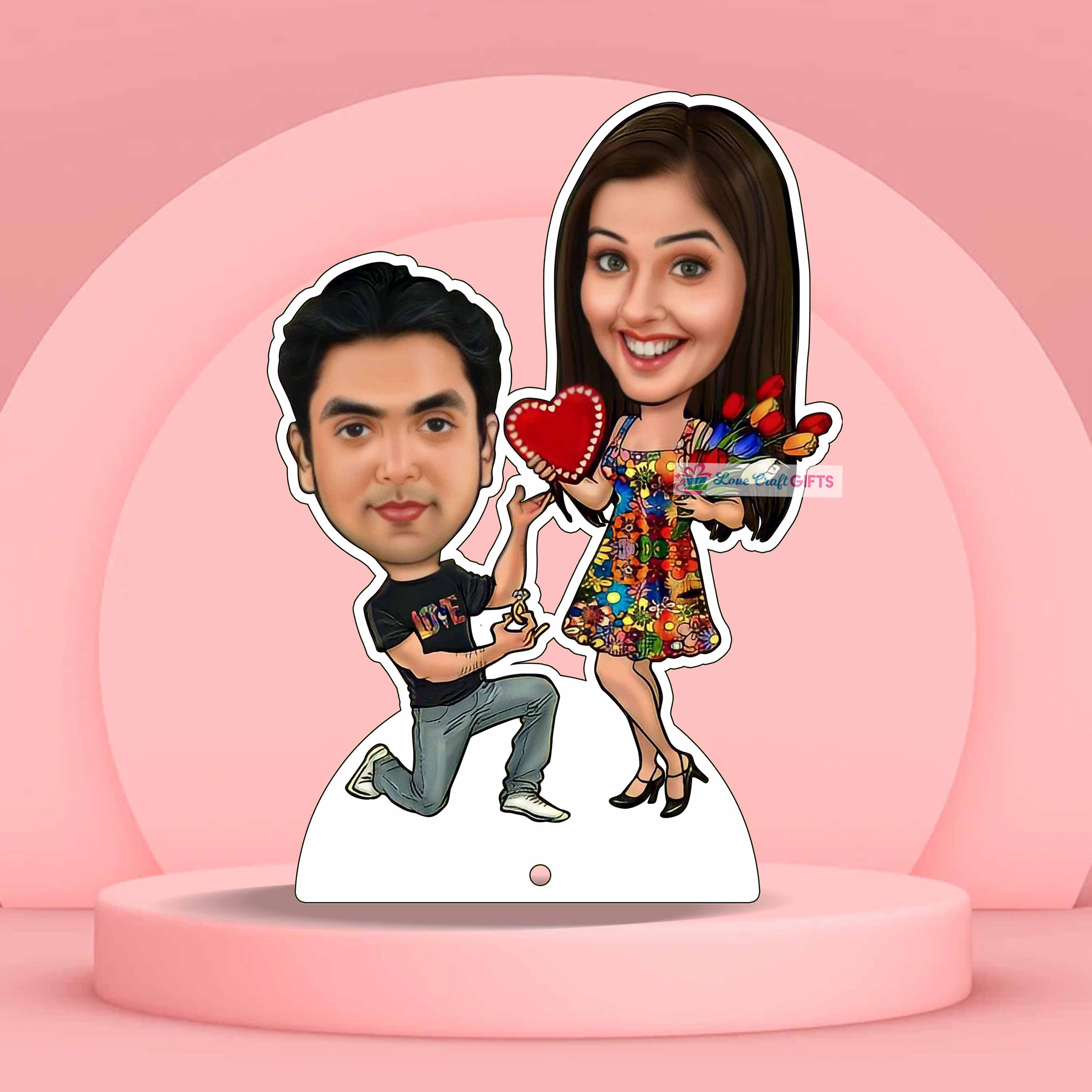 VALENTINE SPECIAL CARICATURE AND ROSE COMBO - Image 2