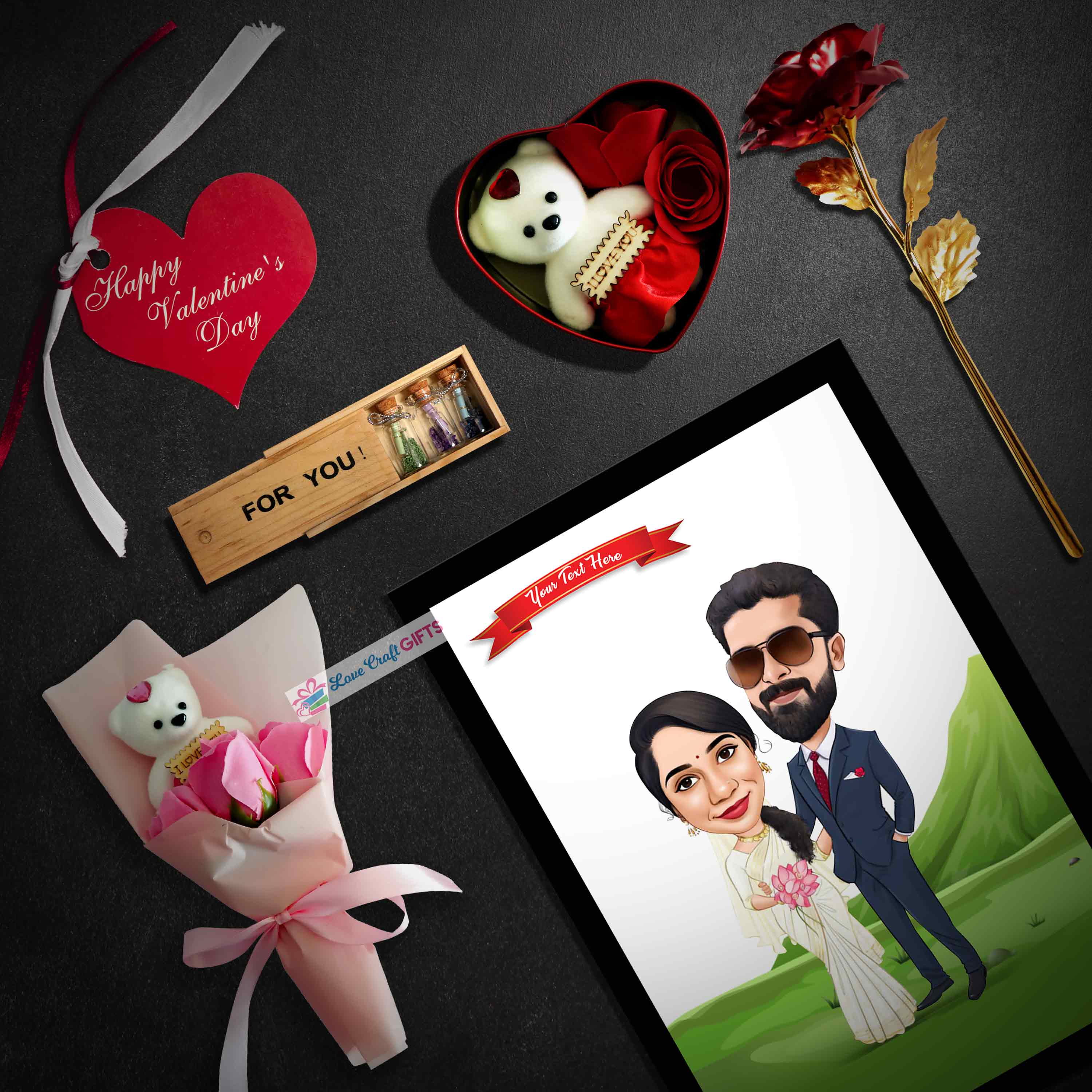 VALENTINE SPECIAL COMBO WITH CARICATURE FRAME