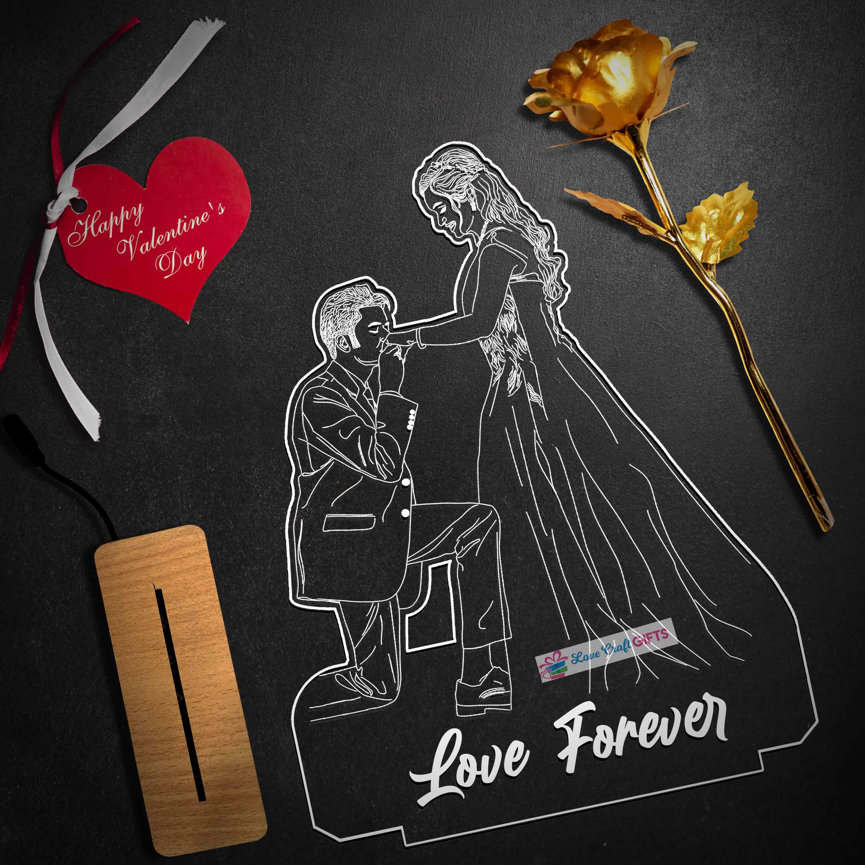 VALENTINE SPECIAL COMBO WITH LINE ART LAMP