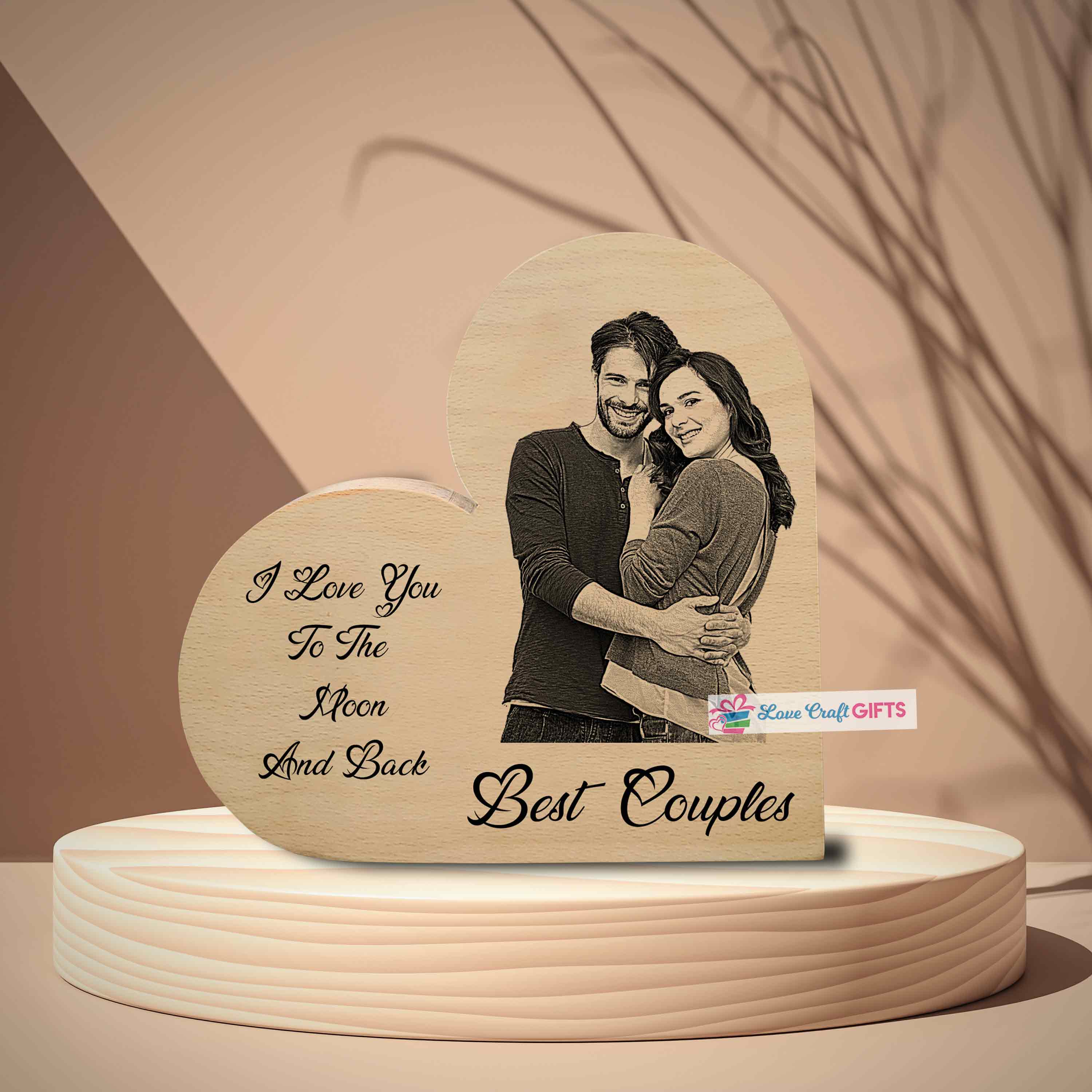 VALENTINE SPECIAL TABLE TOP AND WOODEN HEART FRAME COMBO - Image 3