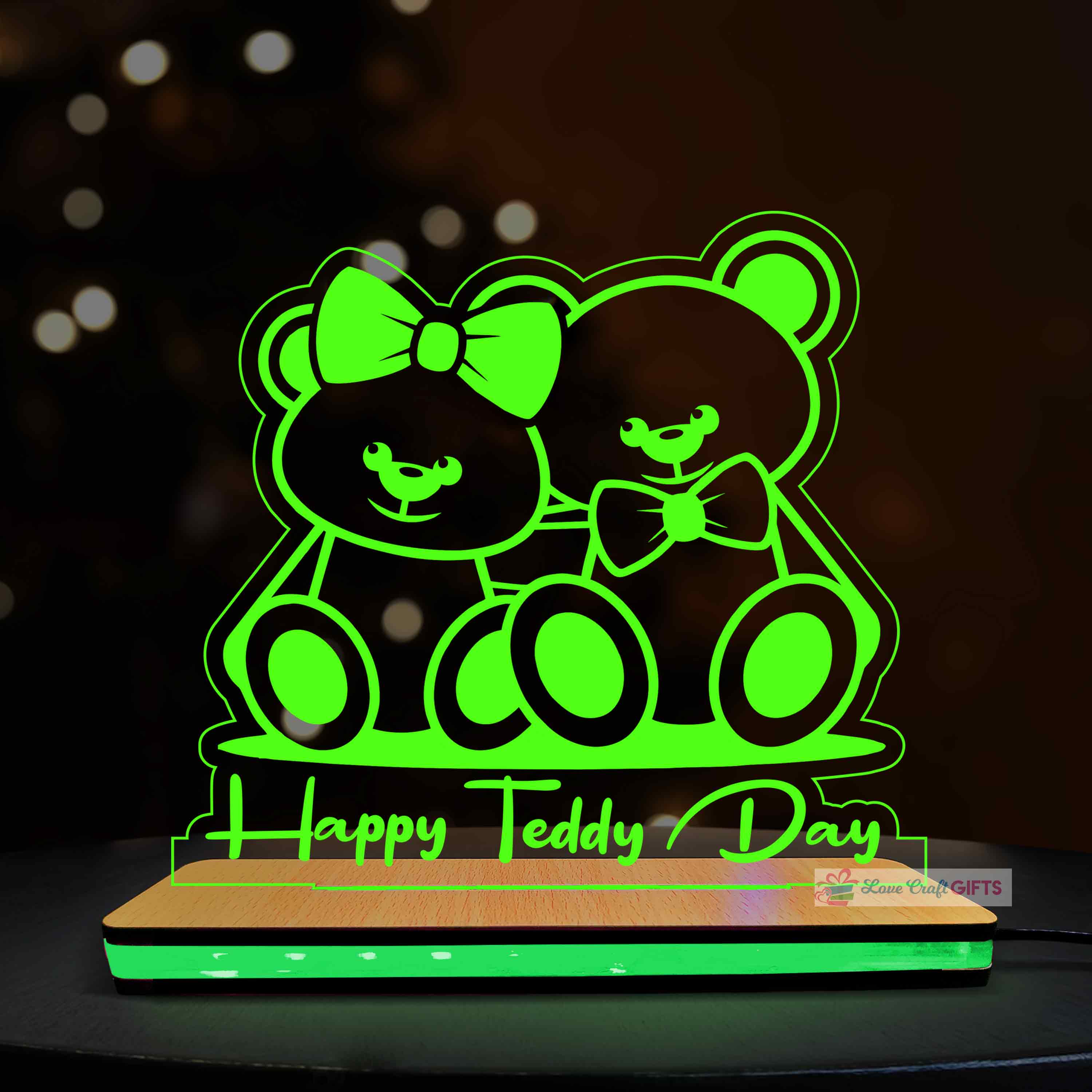 Valentine Special Teddy Day LED Lamp - Image 3