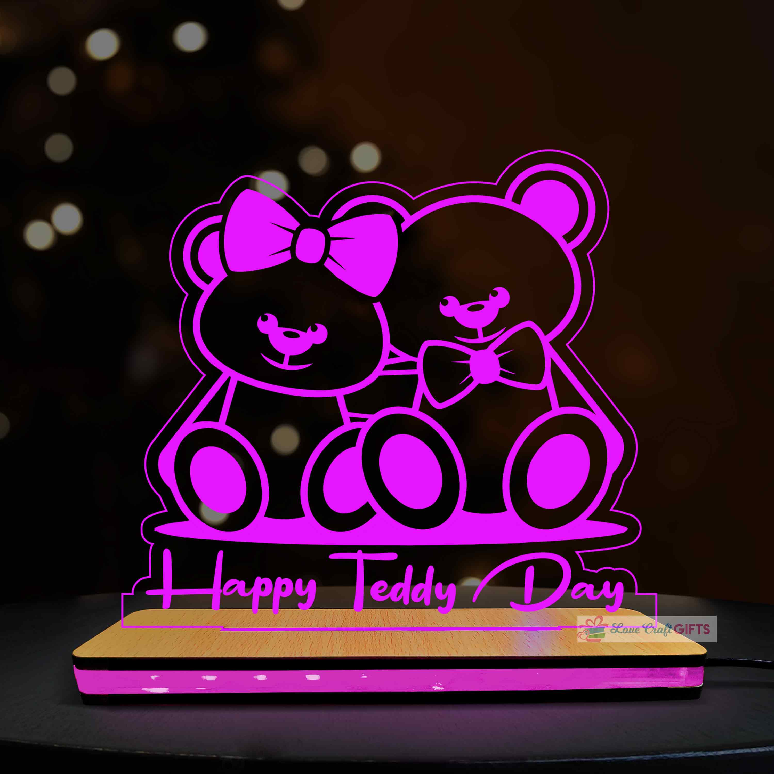 Valentine Special Teddy Day LED Lamp - Image 4