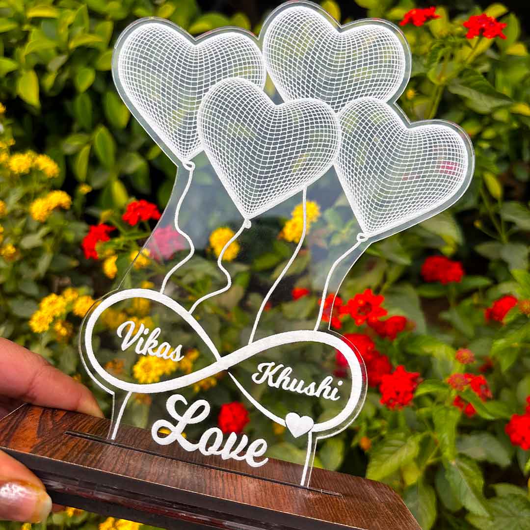 Valentine Specical -Customized 3D Acrylic Multilight LED Lamp - Image 7