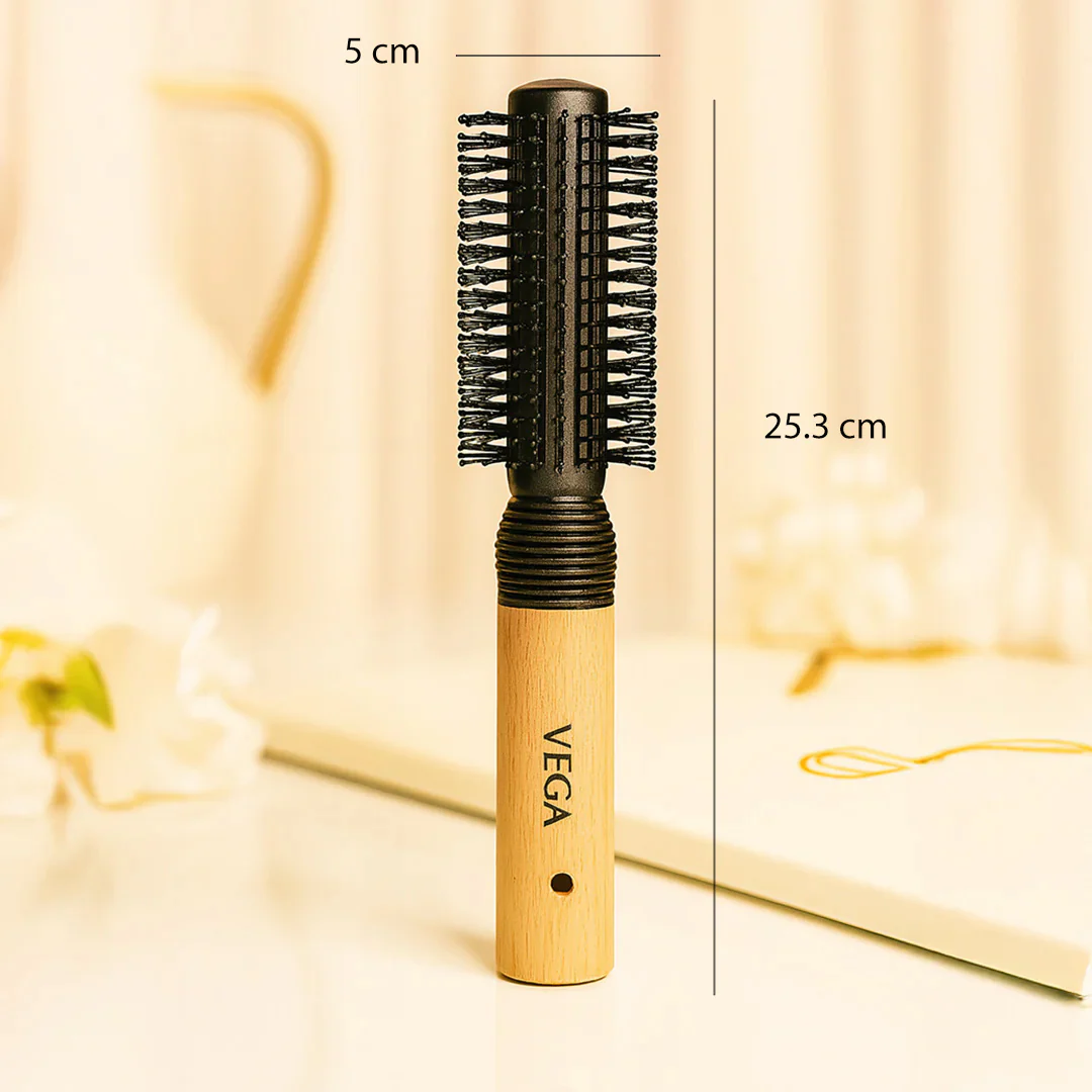VEGA Personalized Wooden Round Hair Brush - Image 3