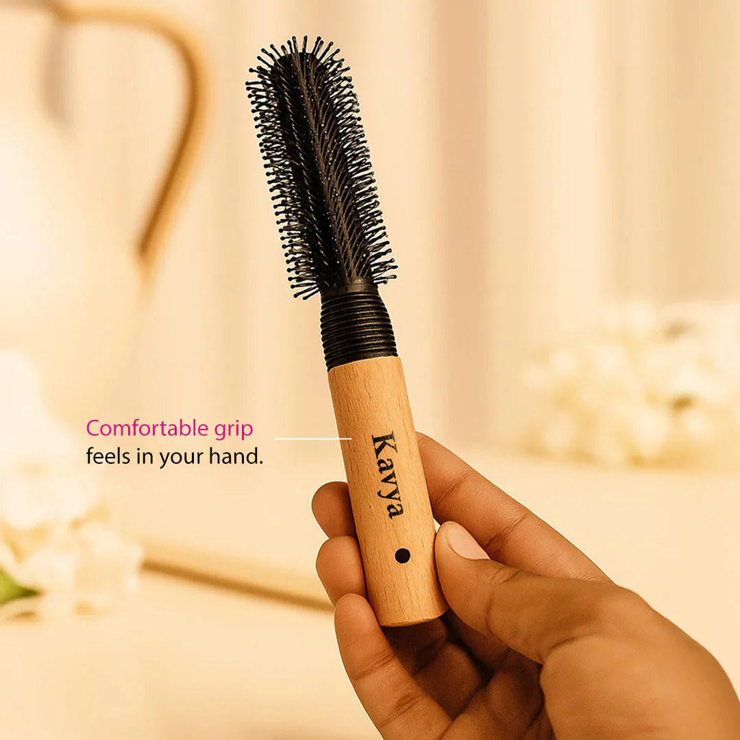 VEGA Personalized Wooden Round Hair Brush - Image 6