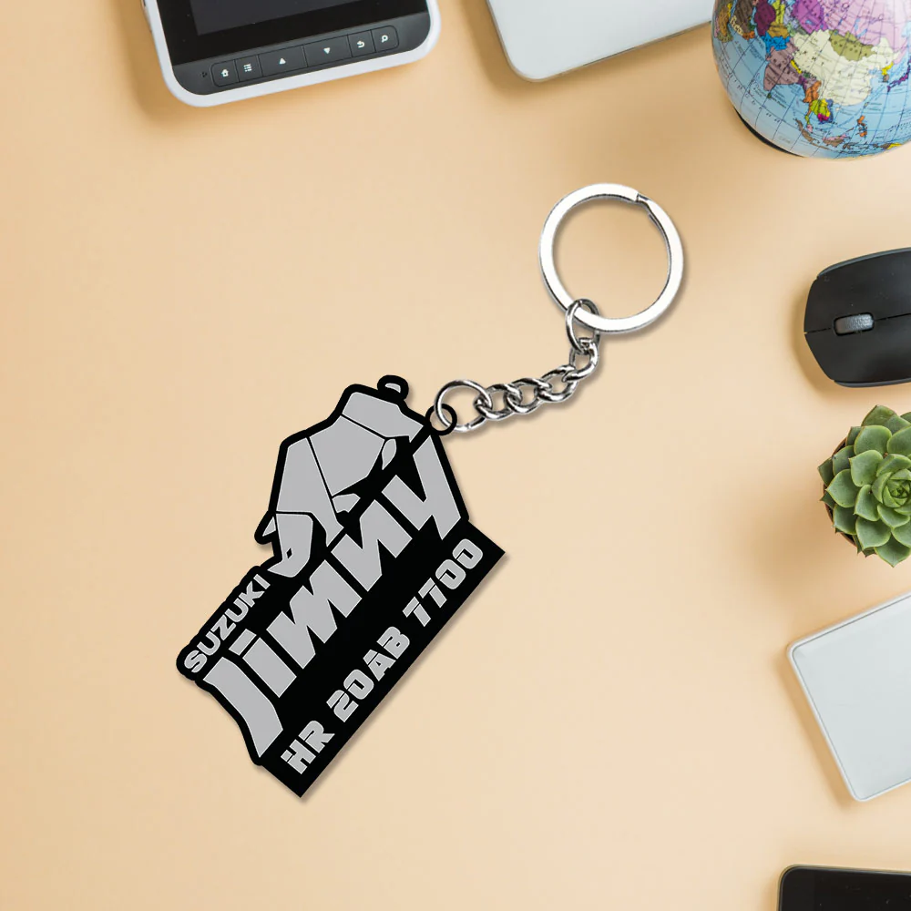 Vehicle Logo Keychain With Name And Number - Image 12