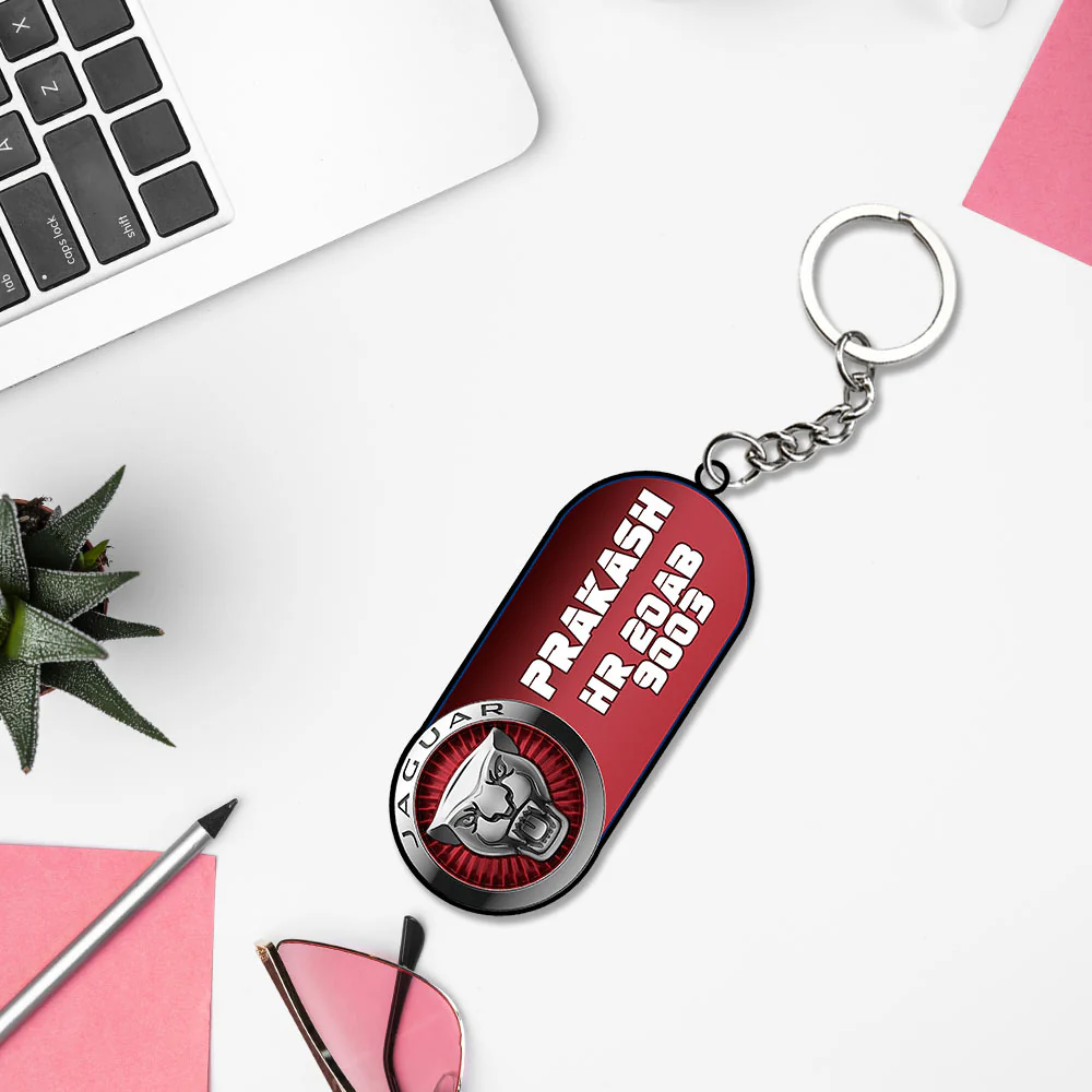 Vehicle Logo Keychain With Name And Number - Image 13