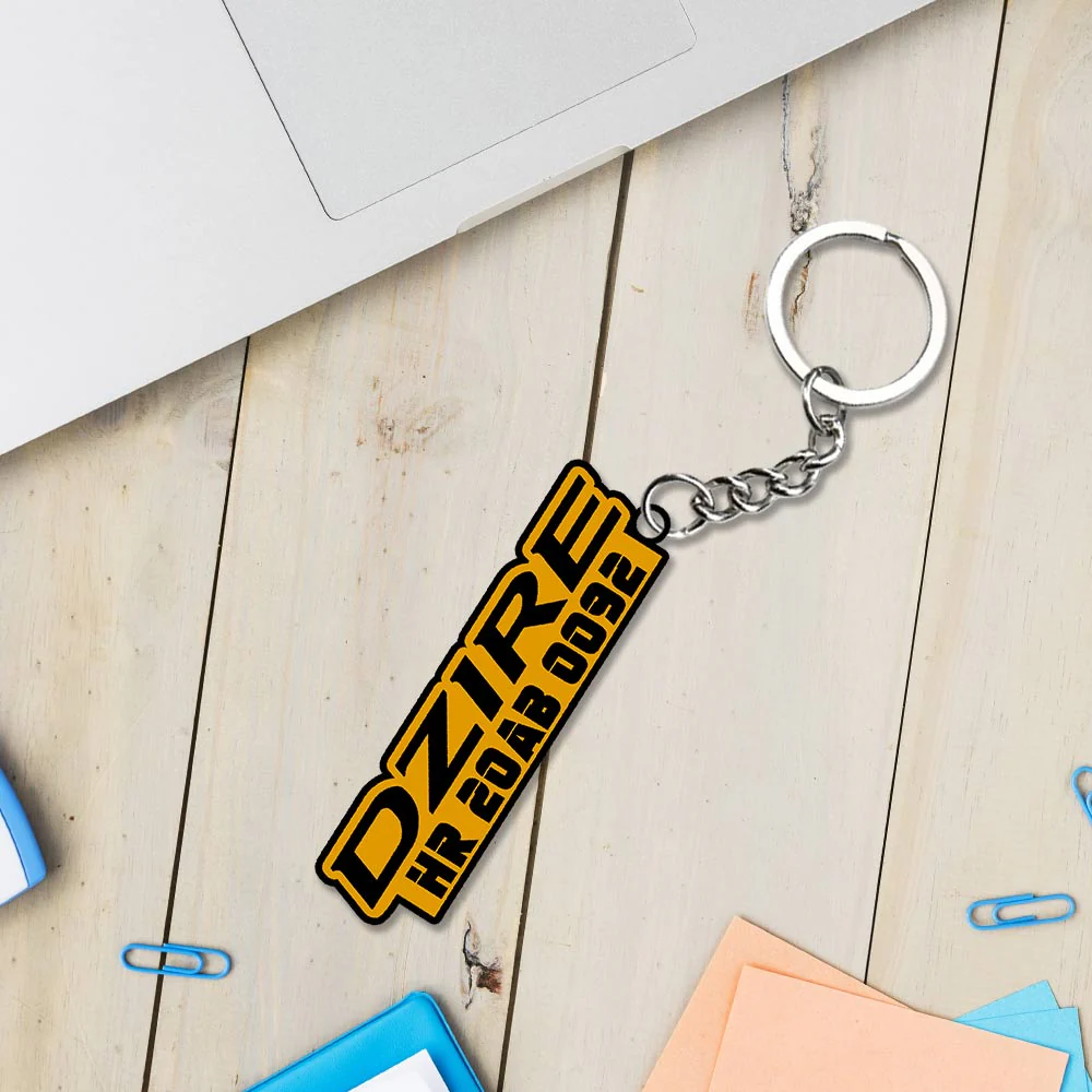 Vehicle Logo Keychain With Name And Number - Image 15