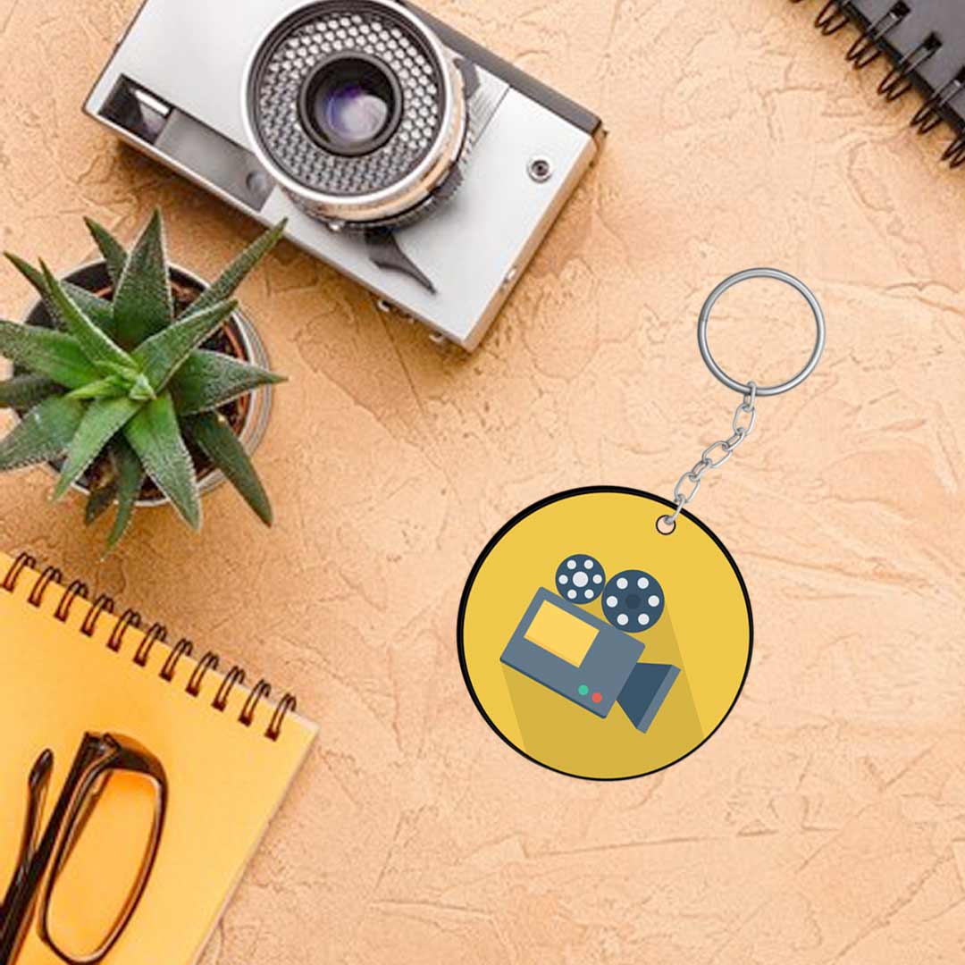 Videographer / Video Camera Keychain - Image 2