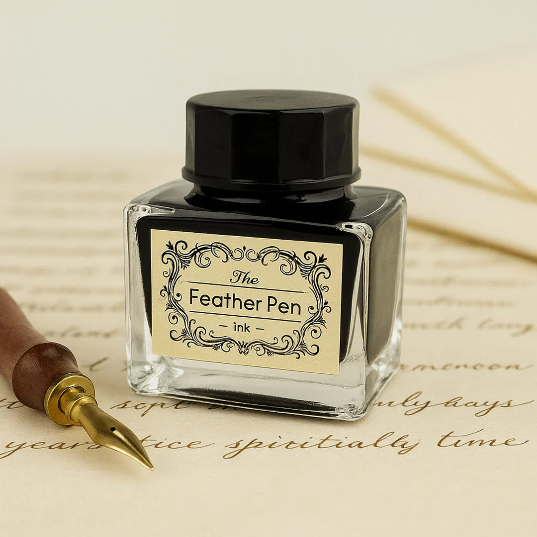 Vintage Feather Calligraphy Pen Gift Set - Image 5